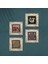 Yaşam Çiçeği, Şahmeran, Nar Taş Duvar Tablosu Çerçeveli Duvar Dekoru 4 Parça Tablo Seti Wall Art T4-769 4