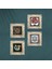Sri Yantra, Çini Sanatı, Şahmeran, Nar Ağacı Çerçeveli Taş Duvar Tablosu 4’lü Set - Dekoratif Modern Sanat, Ev ve Ofis Dekoru |TK4-261| 4