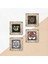 Sri Yantra, Çini Sanatı, Şahmeran, Nar Ağacı Çerçeveli Taş Duvar Tablosu 4’lü Set - Dekoratif Modern Sanat, Ev ve Ofis Dekoru |TK4-261| 5