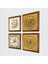 Nas Suresi, Felak Suresi, Hz. Muhammed Lafzı, Allah Lafzı Taş Duvar Tablosu Ahşap Çerçeveli Duvar Dekoru 4 Parça Tablo Seti Wall Art W4-700 2
