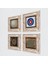 Stone Yaşam Çiçeği, Nazar, Sri Yantra Çerçeveli Taş Duvar Tablosu 4’lü Set - Dekoratif Modern Sanat, Ev ve Ofis Dekoru |TK4-588| 2
