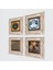 Yaşam Çiçeği, Semazen, Vav, Nazar Taş Duvar Tablosu Çerçeveli Duvar Dekoru 4 Parça Tablo Seti Wall Art T4-591 2