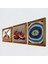 Nazar, Semazen, Nar Taş Duvar Tablosu Ahşap Çerçeveli Duvar Dekoru 3 Parça Tablo Seti Wall Art W3-883 2
