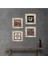 Yaşam Çiçeği, Şahmeran, Nar Çerçeveli Taş Duvar Tablosu 4’lü Set - Dekoratif Modern Sanat, Ev ve Ofis Dekoru |TK4-770| 1