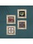 Yaşam Çiçeği, Şahmeran, Nar Çerçeveli Taş Duvar Tablosu 4’lü Set - Dekoratif Modern Sanat, Ev ve Ofis Dekoru |TK4-770| 4