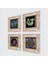 Nazar, Tavus Kuşu, Yaşam Çiçeği, Şahmeran Çerçeveli Taş Duvar Tablosu 4’lü Set - Dekoratif Modern Sanat, Ev ve Ofis Dekoru |TK4-776| 2