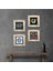 Nazar, Yaşam Çiçeği, Şahmeran Çerçeveli Taş Duvar Tablosu 4’lü Set - Dekoratif Modern Sanat, Ev ve Ofis Dekoru |TK4-785| 1