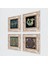 Stone Nazar, Yaşam Çiçeği, Şahmeran Çerçeveli Taş Duvar Tablosu 4’lü Set - Dekoratif Modern Sanat, Ev ve Ofis Dekoru |TK4-791| 2