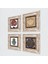 Lotus Çiçeği, Yaşam Çiçeği, Nar Ağacı, Fatma Ana Eli (Hamsa) Taş Duvar Tablosu Çerçeveli Duvar Dekoru 4 Parça Tablo Seti Wall Art T4-801 2