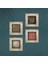 Stone Yaşam Çiçeği, Mandala, Sri Yantra Çerçeveli Taş Duvar Tablosu 4’lü Set - Dekoratif Modern Sanat, Ev ve Ofis Dekoru |TK4-582| 4