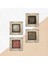 Stone Yaşam Çiçeği, Mandala, Sri Yantra Çerçeveli Taş Duvar Tablosu 4’lü Set - Dekoratif Modern Sanat, Ev ve Ofis Dekoru |TK4-582| 5