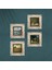 Monet Kırda Öğle Yemeği, Bahçedeki Kadın, Köprü, Gelincikler Çerçeveli Taş Duvar Tablosu 4’lü Set - Dekoratif Modern Sanat, Ev ve Ofis Dekoru |TK4-59| 4