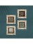 Stone Yaşam Çiçeği, Mandala, Sri Yantra Çerçeveli Taş Duvar Tablosu 4’lü Set - Dekoratif Modern Sanat, Ev ve Ofis Dekoru |TK4-583| 4