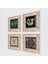 Nazar, Yaşam Çiçeği, Şahmeran, Hayat Ağacı Taş Duvar Tablosu Çerçeveli Duvar Dekoru 4 Parça Tablo Seti Wall Art T4-794 2