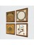 Ayet-el Kürsi, İlk Ayet 'Oku', Esma'ül Hüsna, Hilye-i Şerif Taş Duvar Tablosu Ahşap Çerçeveli Duvar Dekoru 4 Parça Tablo Seti Wall Art W4-748 2