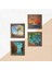 Salvador Dalí, Claude Monet, Van Gogh, İstanbul Kız Kulesi Taş Duvar Tablosu Ahşap Çerçeveli Duvar Dekoru 4 Parça Tablo Seti Wall Art W4-751 5