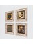 Yaşam Çiçeği, Semazen, Vav, Nazar Taş Duvar Tablosu Çerçeveli Duvar Dekoru 4 Parça Tablo Seti Wall Art T4-619 2