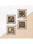 Yaşam Çiçeği, Semazen, Vav, Nazar Taş Duvar Tablosu Çerçeveli Duvar Dekoru 4 Parça Tablo Seti Wall Art T4-619 5