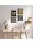 Hayat Ağacı, Nazar, Lotus Çiçeği, Şahmeran Ahşap Çerçeveli Taş Duvar Tablosu 4’lü Set – 25x25 cm Dekoratif Modern Sanat – Ev ve Ofis Dekoru |W4-1031| 1