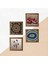 Ebru Sanatı, Nazar, Sri Yantra, Nar Taş Duvar Tablosu Ahşap Çerçeveli Duvar Dekoru 4 Parça Tablo Seti Wall Art W4-1035 5