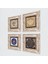 Nazar, Lotus Çiçeği, Yaşam Çiçeği, Hayat Ağacı Taş Duvar Tablosu Çerçeveli Duvar Dekoru 4 Parça Tablo Seti Wall Art T4-815 2