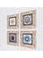 Nazar, Yaşam Çiçeği, Çini Sanatı, Nar Taş Duvar Tablosu Çerçeveli Duvar Dekoru 4 Parça Tablo Seti Wall Art T4-96 2