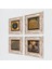 Yaşam Çiçeği, Semazen, Esma'ül Hüsna, Nazar Taş Duvar Tablosu Çerçeveli Duvar Dekoru 4 Parça Tablo Seti Wall Art T4-607 2