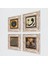 Yaşam Çiçeği, Semazen, Vav, Nazar Çerçeveli Taş Duvar Tablosu 4’lü Set - Dekoratif Modern Sanat, Ev ve Ofis Dekoru |TK4-622| 2