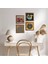 Yaşam Çiçeği, Nazar, Şahmeran, Nar Taş Duvar Tablosu Ahşap Çerçeveli Duvar Dekoru 4 Parça Tablo Seti Wall Art W4-768 1
