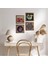 Tavus Kuşu, Yaşam Çiçeği, Şahmeran, Nar Taş Duvar Tablosu Ahşap Çerçeveli Duvar Dekoru 4 Parça Tablo Seti Wall Art W4-775 1