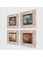 İstanbul Galata Kulesi, Kız Kulesi, Soteria, Çingene Kızı Mozaiği Taş Duvar Tablosu Çerçeveli Duvar Dekoru 4 Parça Tablo Seti Wall Art T4-760 2