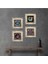 Nazar, Tavus Kuşu, Yaşam Çiçeği, Şahmeran Çerçeveli Taş Duvar Tablosu 4’lü Set - Dekoratif Modern Sanat, Ev ve Ofis Dekoru |TK4-777| 1