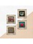 Yaşam Çiçeği, Şahmeran, Nar Çerçeveli Taş Duvar Tablosu 4’lü Set - Dekoratif Modern Sanat, Ev ve Ofis Dekoru |TK4-764| 5