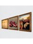 Salvador Dalí Belleğin Azmi, Da Vinci Vitruvius Adamı, Nar Taş Duvar Tablosu Ahşap Çerçeveli Duvar Dekoru 3 Parça Tablo Seti Wall Art W3-1400 2