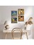 Stone Van Gogh, Gustav Klimt Ahşap Çerçeveli Taş Duvar Tablosu 4’lü Set – 25x25 cm Dekoratif Modern Sanat – Ev ve Ofis Dekoru |W4-682| 1