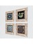 Mandala, Nazar, Yaşam Çiçeği, Şahmeran Çerçeveli Taş Duvar Tablosu 4’lü Set - Dekoratif Modern Sanat, Ev ve Ofis Dekoru |TK4-778| 2