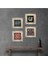 Mandala, Nazar, Yaşam Çiçeği, Şahmeran Çerçeveli Taş Duvar Tablosu 4’lü Set - Dekoratif Modern Sanat, Ev ve Ofis Dekoru |TK4-786| 1