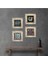 Mandala, Nazar, Yaşam Çiçeği, Şahmeran Çerçeveli Taş Duvar Tablosu 4’lü Set - Dekoratif Modern Sanat, Ev ve Ofis Dekoru |TK4-787| 1