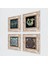 Mandala, Nazar, Yaşam Çiçeği, Şahmeran Çerçeveli Taş Duvar Tablosu 4’lü Set - Dekoratif Modern Sanat, Ev ve Ofis Dekoru |TK4-787| 2
