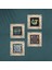 Mandala, Nazar, Yaşam Çiçeği, Şahmeran Çerçeveli Taş Duvar Tablosu 4’lü Set - Dekoratif Modern Sanat, Ev ve Ofis Dekoru |TK4-787| 4