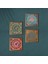 Mandala, Yaşam Çiçeği Ahşap Çerçeveli Taş Duvar Tablosu 4’lü Set – 25x25 cm Dekoratif Modern Sanat – Ev ve Ofis Dekoru |W4-712| 3