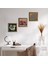 Yaşam Çiçeği, Şahmeran, Nar Ahşap Çerçeveli Taş Duvar Tablosu 3’lü Set – 25x25 cm Dekoratif Modern Sanat – Ev ve Ofis Dekoru |W3-1038| 1