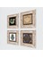 Lotus Çiçeği, Yaşam Çiçeği, Şahmeran, Fatma Ana Eli (Hamsa) Çerçeveli Taş Duvar Tablosu 4’lü Set - Dekoratif Modern Sanat, Ev ve Ofis Dekoru |TK4-800| 2