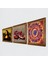 Mandala, Leonardo da Vinci Mona Lisa, Nar Taş Duvar Tablosu Ahşap Çerçeveli Duvar Dekoru 3 Parça Tablo Seti Wall Art W3-1436 2