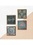 Hayat Ağacı, Mandala, Nazar, Yaşam Çiçeği Taş Duvar Tablosu Ahşap Çerçeveli Duvar Dekoru 4 Parça Tablo Seti Wall Art W4-716 5