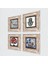 Stone Çini Sanatı Yelkenli Gemi, Lale, Nar Ağacı, Fatma Ana Eli (Hamsa) Çerçeveli Taş Duvar Tablosu 4’lü Set - Dekoratif Modern Sanat, Ev ve Ofis Dekoru |TK4-960| 2