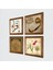 Lale, Vav, İlk Ayet 'Oku', Bereket Duası Taş Duvar Tablosu Ahşap Çerçeveli Duvar Dekoru 4 Parça Tablo Seti Wall Art W4-932 2