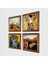 Salvador Dalí, Picasso, Van Gogh, Gustav Klimt Taş Duvar Tablosu Ahşap Çerçeveli Duvar Dekoru 4 Parça Tablo Seti Wall Art W4-953 2