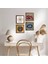 Yaşam Çiçeği, Nazar, Nar Taş Duvar Tablosu Ahşap Çerçeveli Duvar Dekoru 4 Parça Tablo Seti Wall Art W4-1034 1