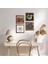 Yaşam Çiçeği, Şahmeran, Nar Taş Duvar Tablosu Ahşap Çerçeveli Duvar Dekoru 4 Parça Tablo Seti Wall Art W4-771 1